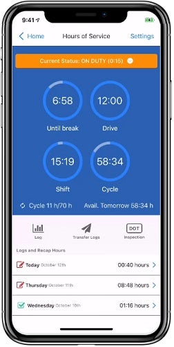 samsara eld tracking on mobile