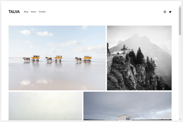 squarespace talva template